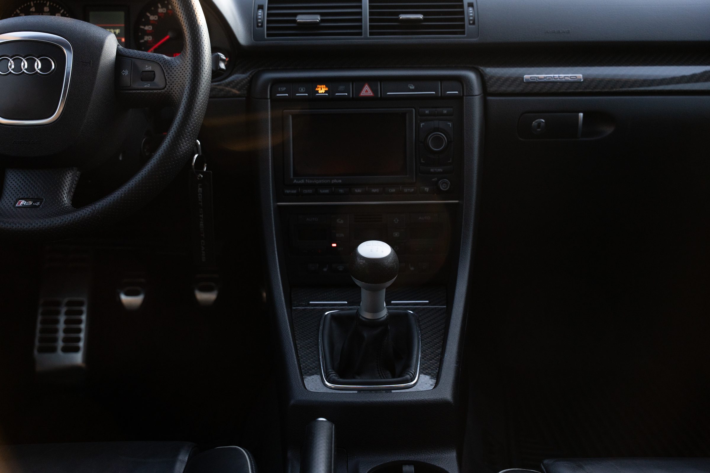 Center console and six-speed shifter
