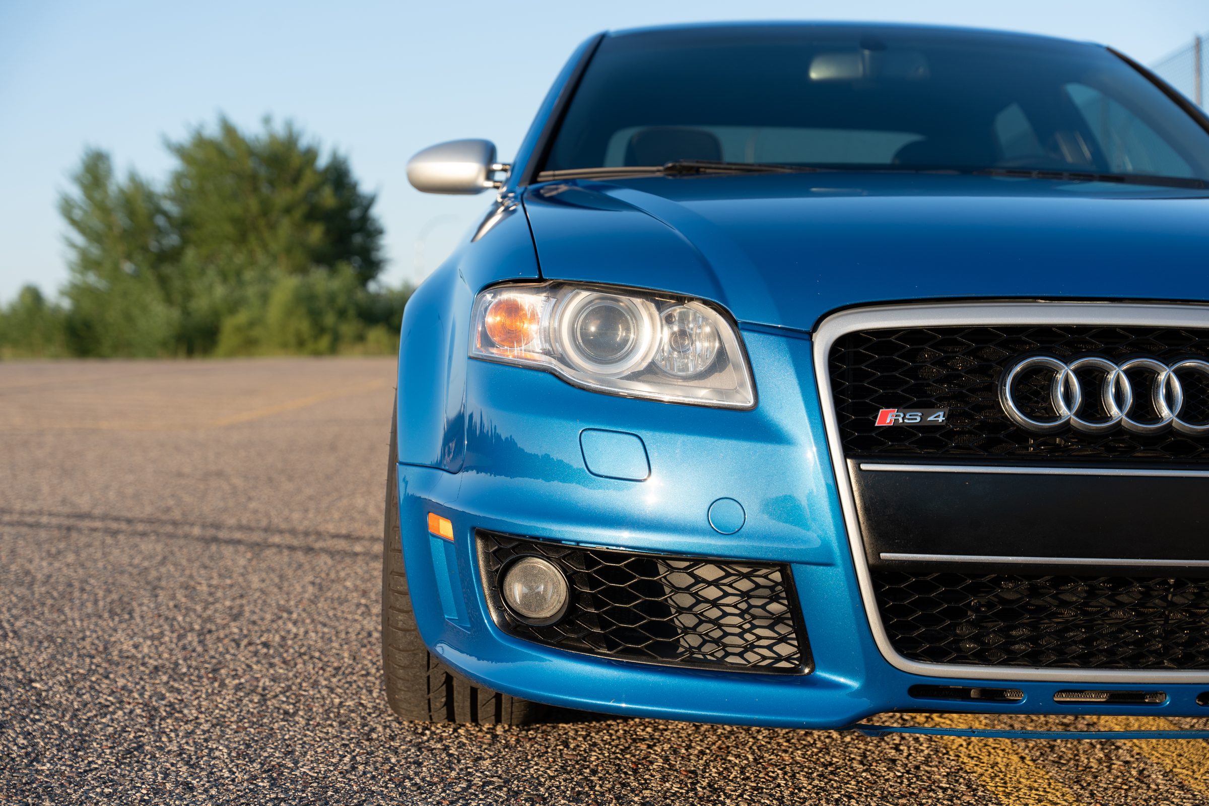 Front quarter, headlight and grille