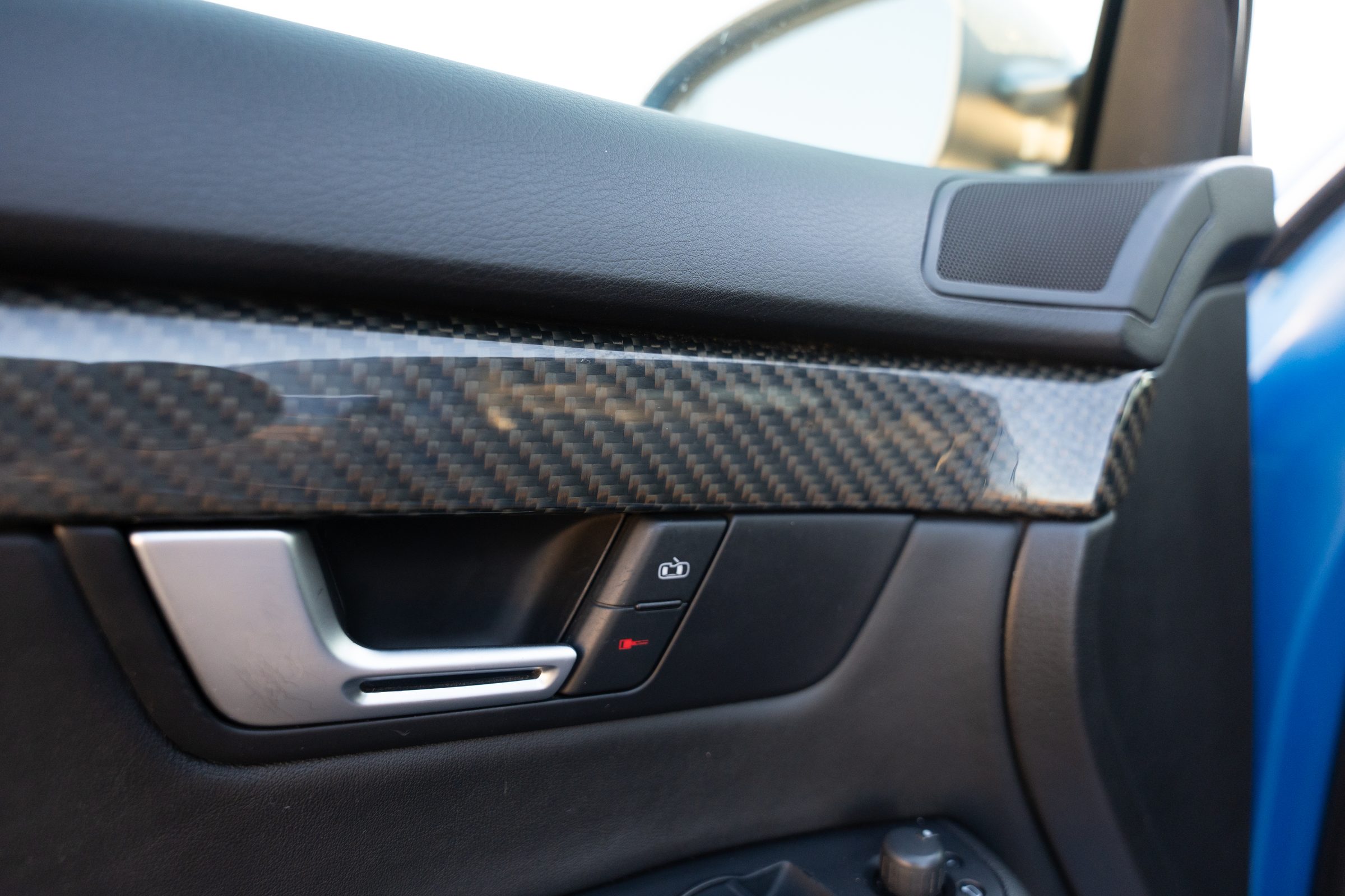 Door handle and carbon trim