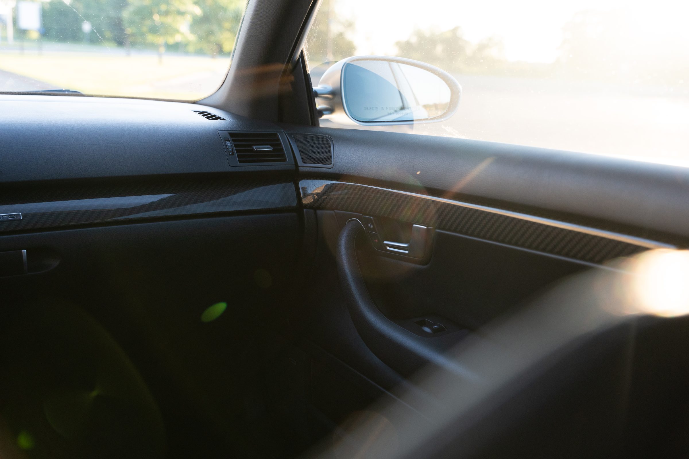 Door panel and side mirror